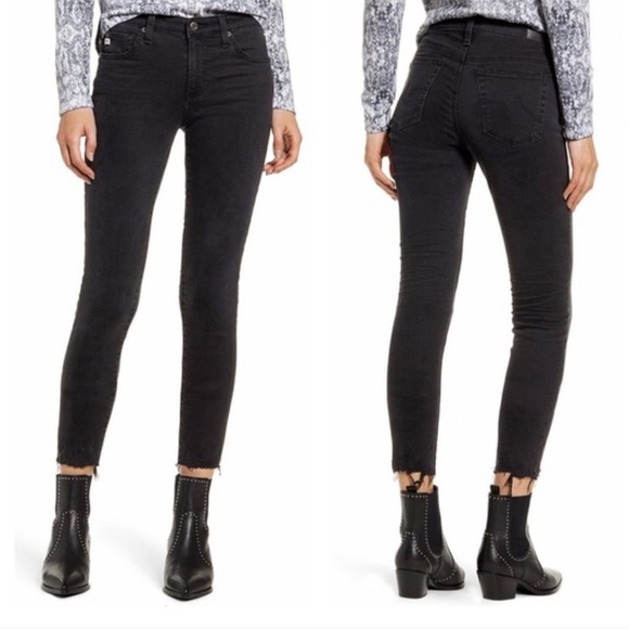 Adriano Goldschmied AG Legging Super Skinny Raw Ankle Jeans Sz 29R - Picture 1 of 9